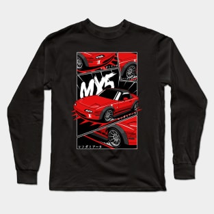 Miata jdm manga style Long Sleeve T-Shirt